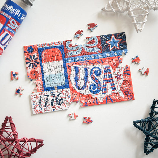 Red White and Blue 150 Pc Mini Puzzle