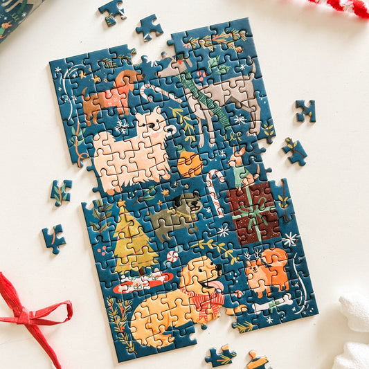 Merry Woofmas 150 Pc Mini Puzzle