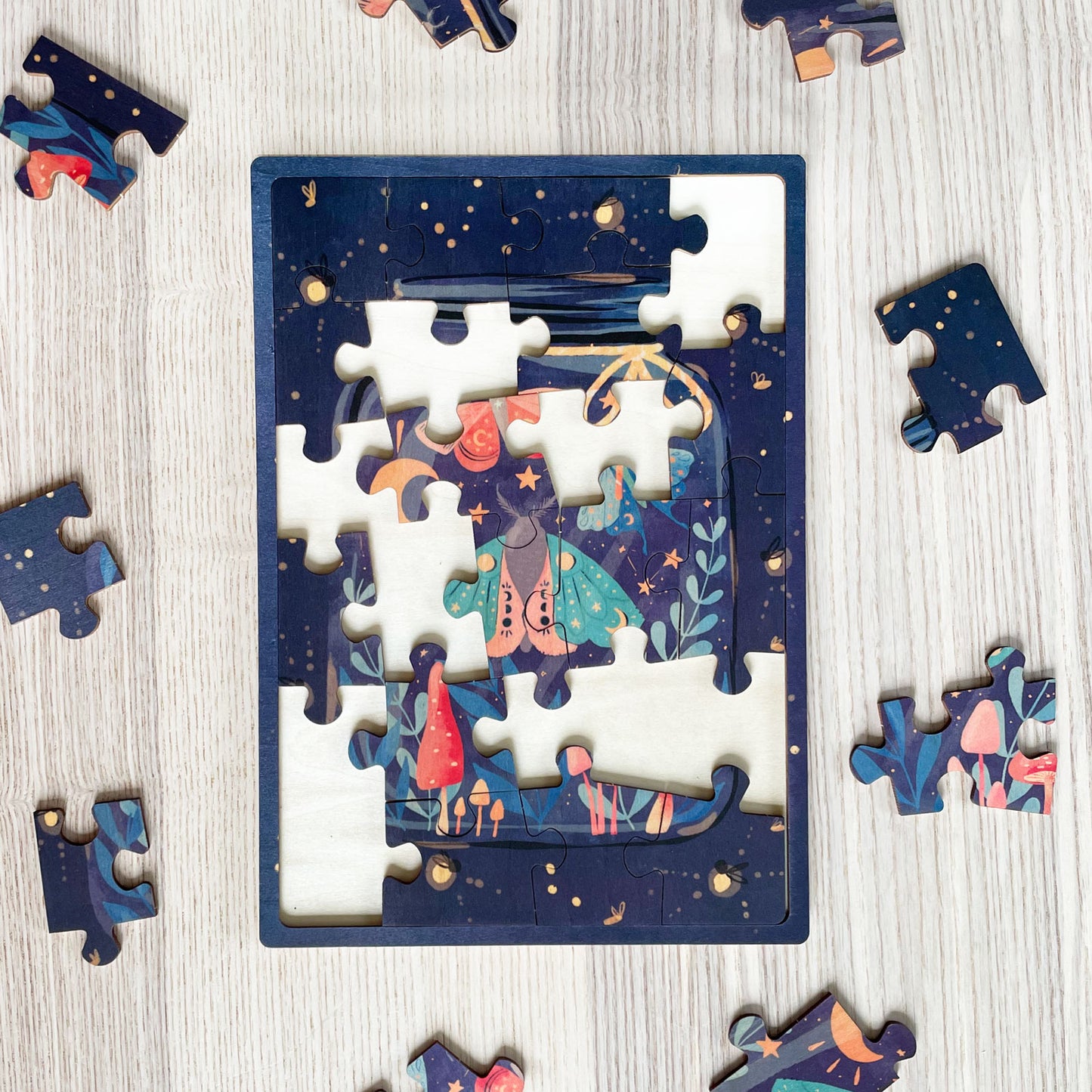 Mystic Moths 24 Pc Wood Puzzle