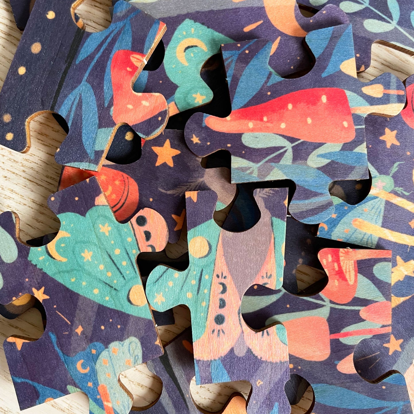 Mystic Moths 24 Pc Wood Puzzle