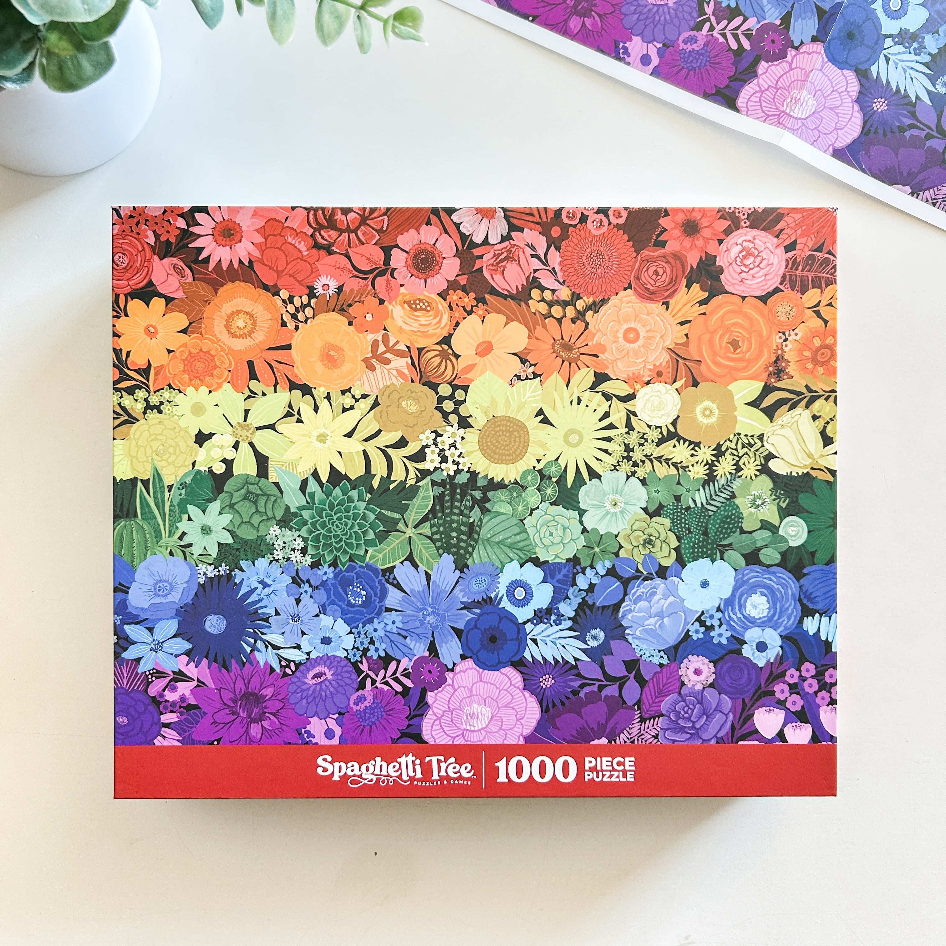 Rainbow Garden 1000 Pc Puzzle – Spaghetti Tree Puzzles and Games