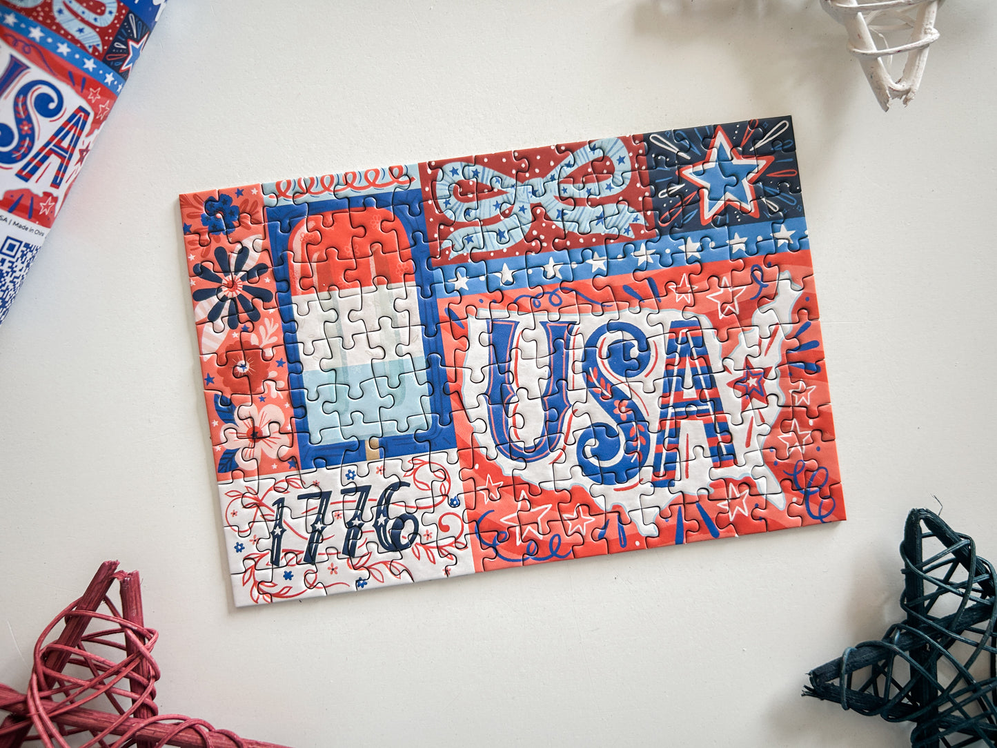 Red White and Blue 150 Pc Mini Puzzle