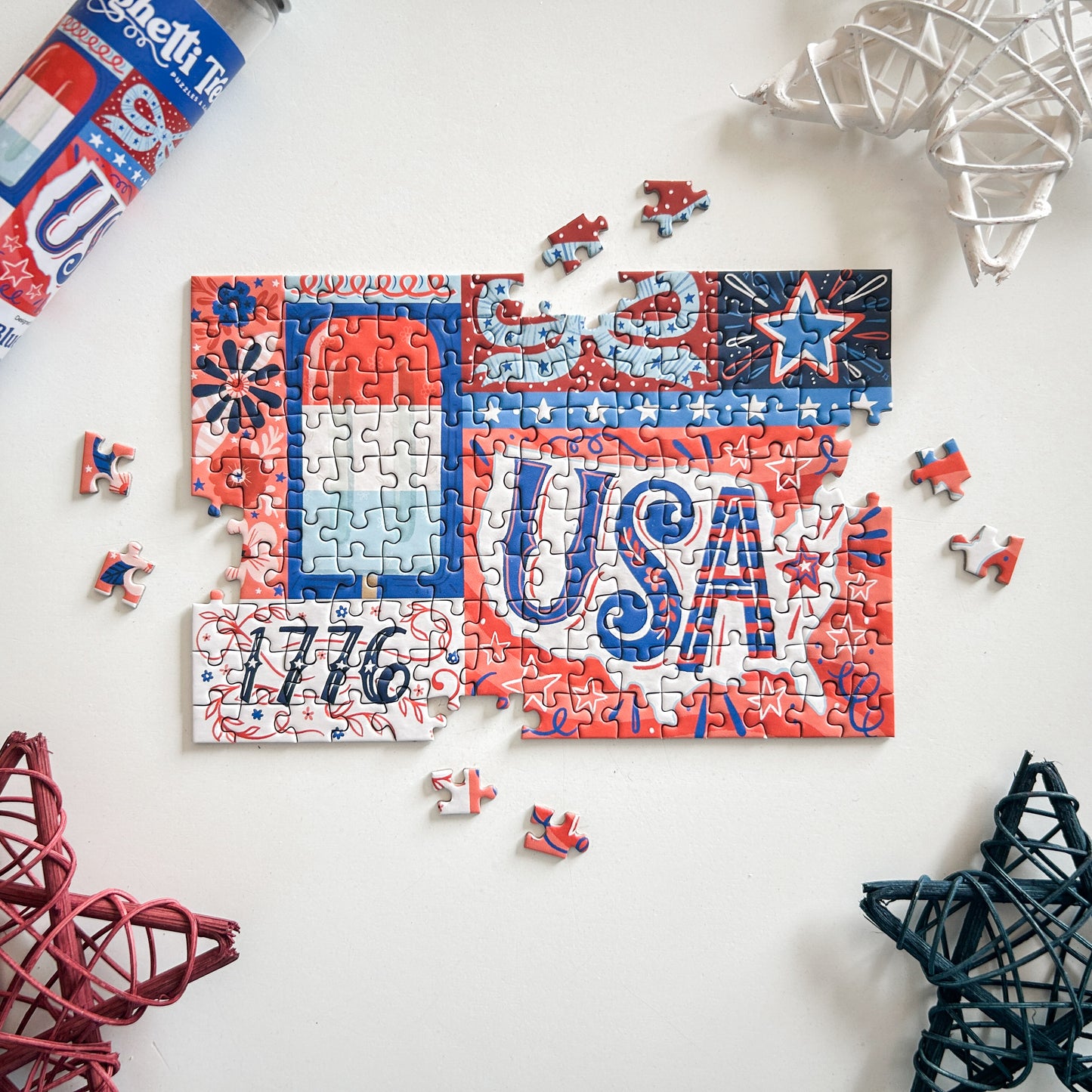 Red White and Blue 150 Pc Mini Puzzle