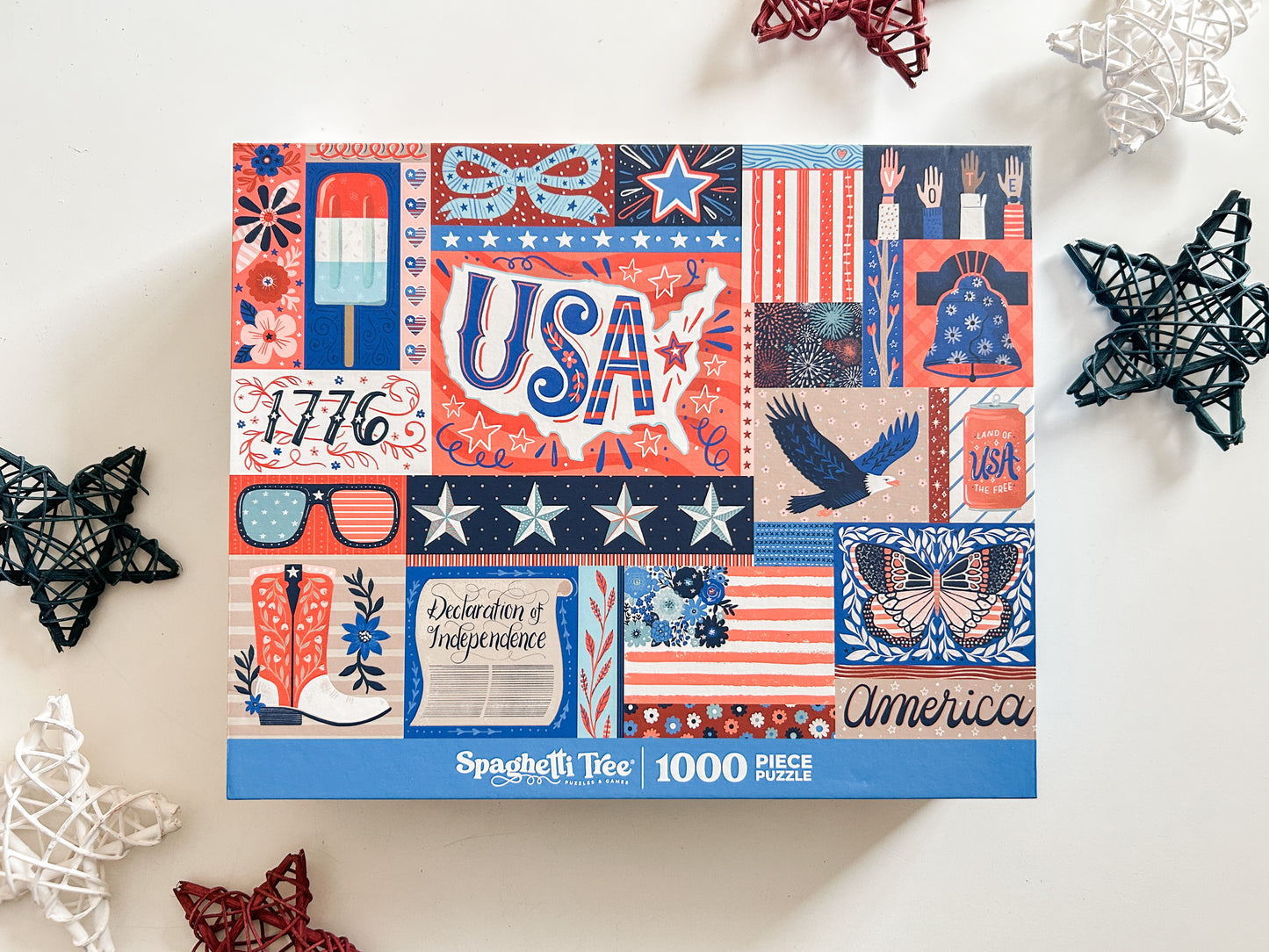 Red, White & Blue 1000 Pc Puzzle *DAMAGED BOX*