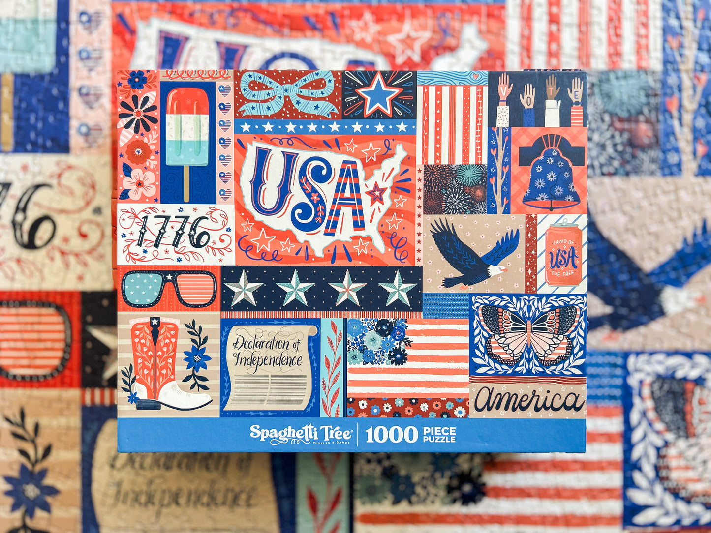 Red, White & Blue 1000 Pc Puzzle *DAMAGED BOX*