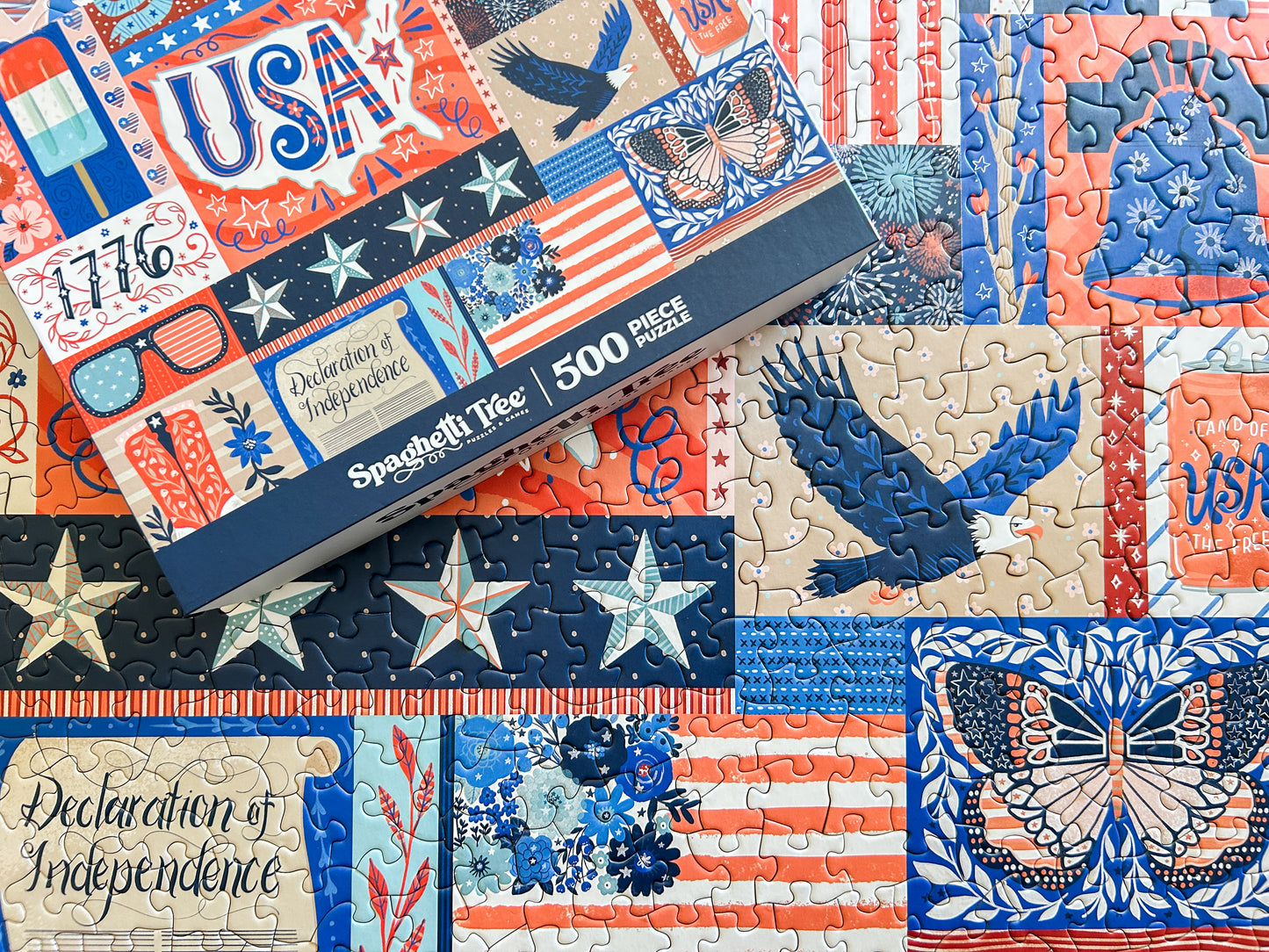 Red, White & Blue 500 Pc Puzzle *DAMAGED BOX*