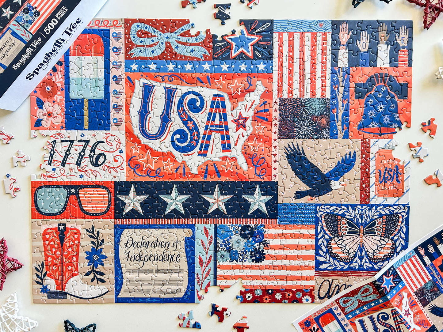 Red, White & Blue 500 Pc Puzzle *DAMAGED BOX*