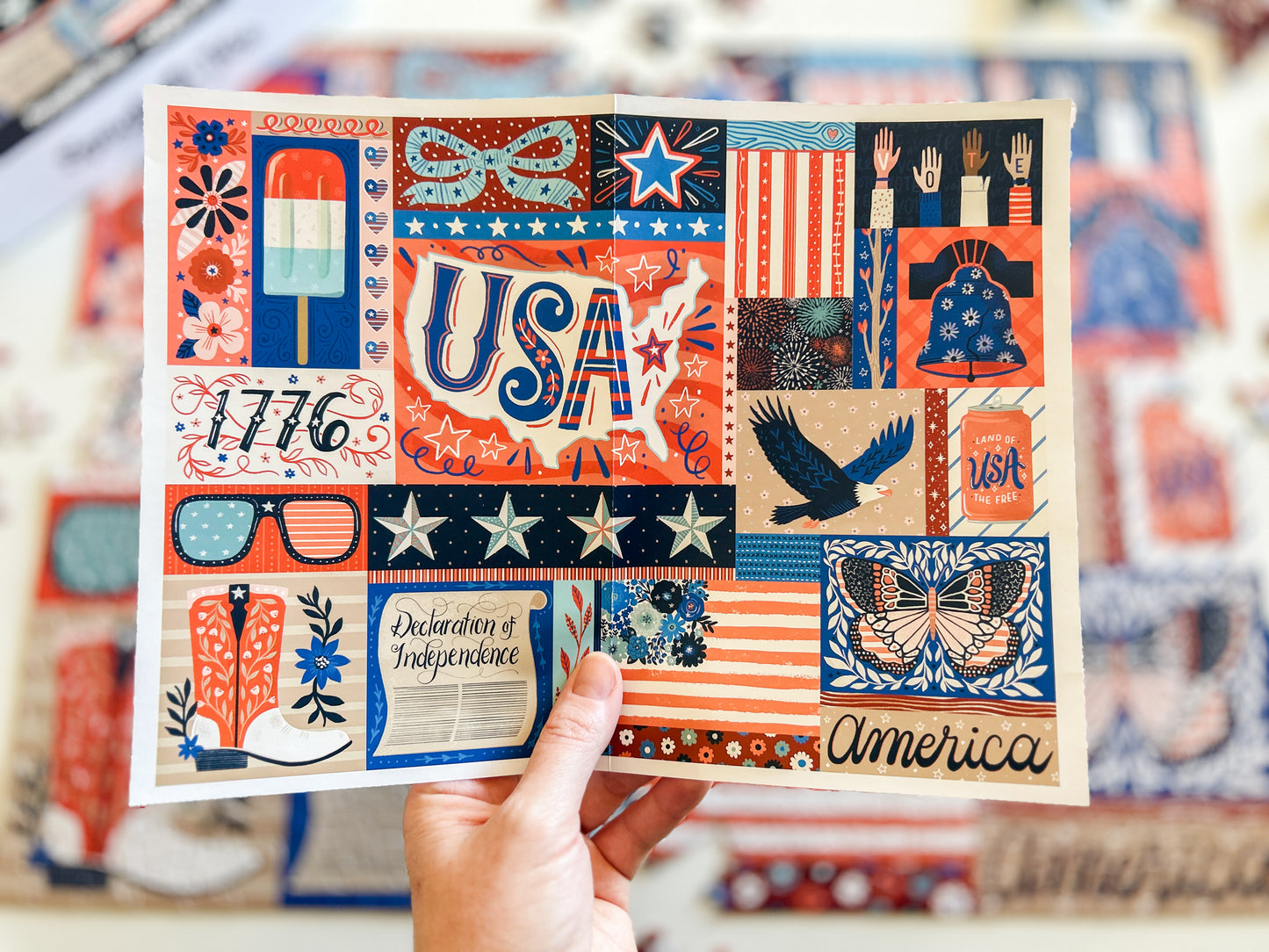 Red, White & Blue 500 Pc Puzzle *DAMAGED BOX*