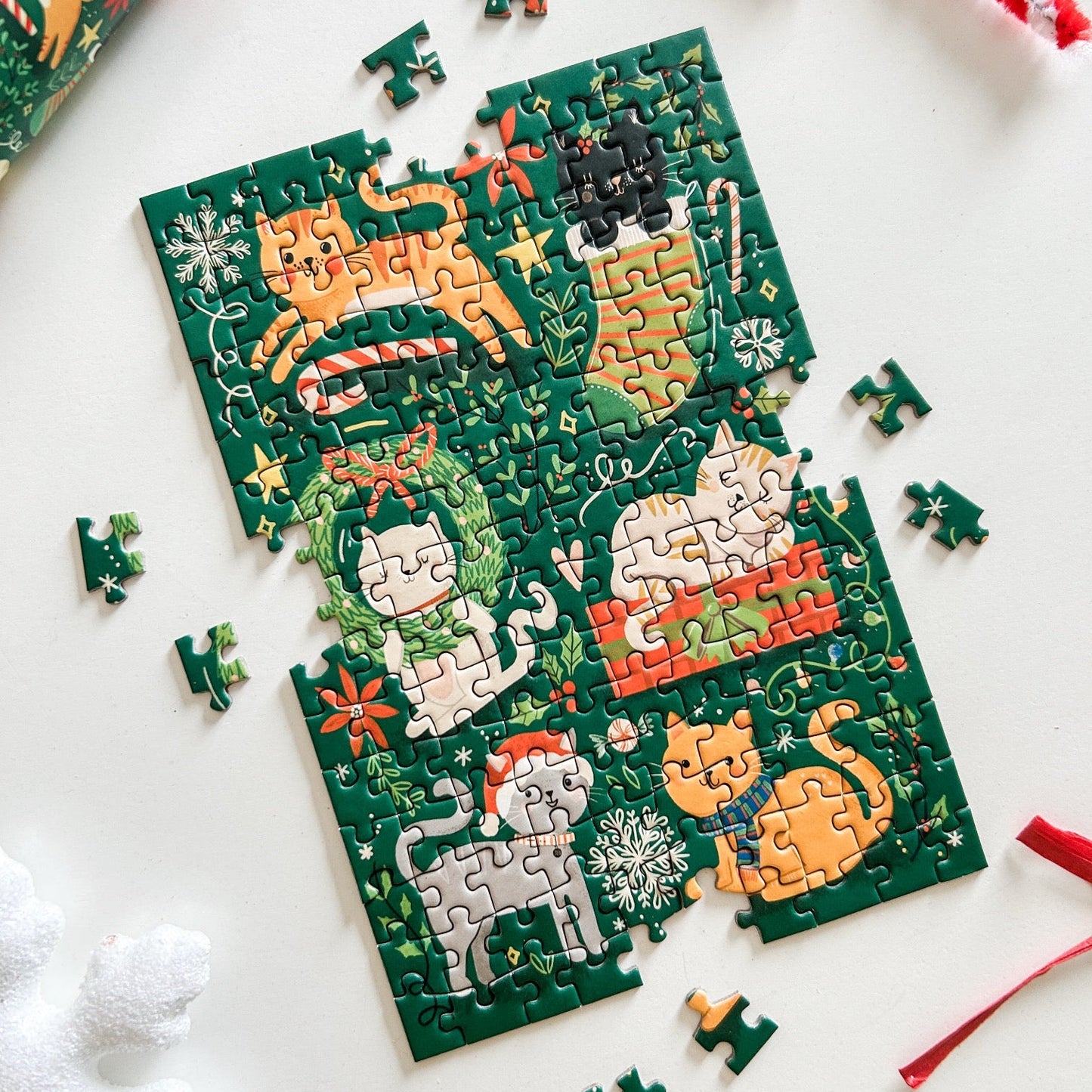 Meowy Christmas 150 Pc Mini Puzzle