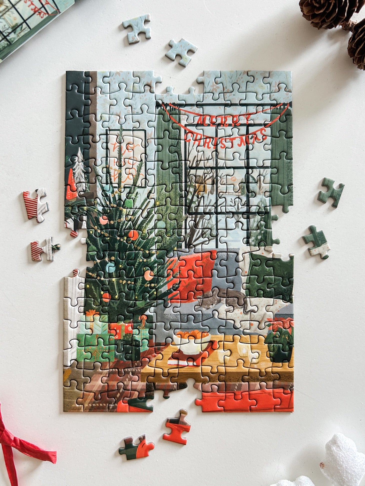 Cozy Christmas 150 Pc Mini Puzzle – Spaghetti Tree Puzzles and Games