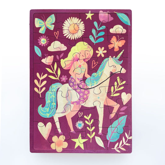 Mermicorn 24 Pc Wood Puzzle