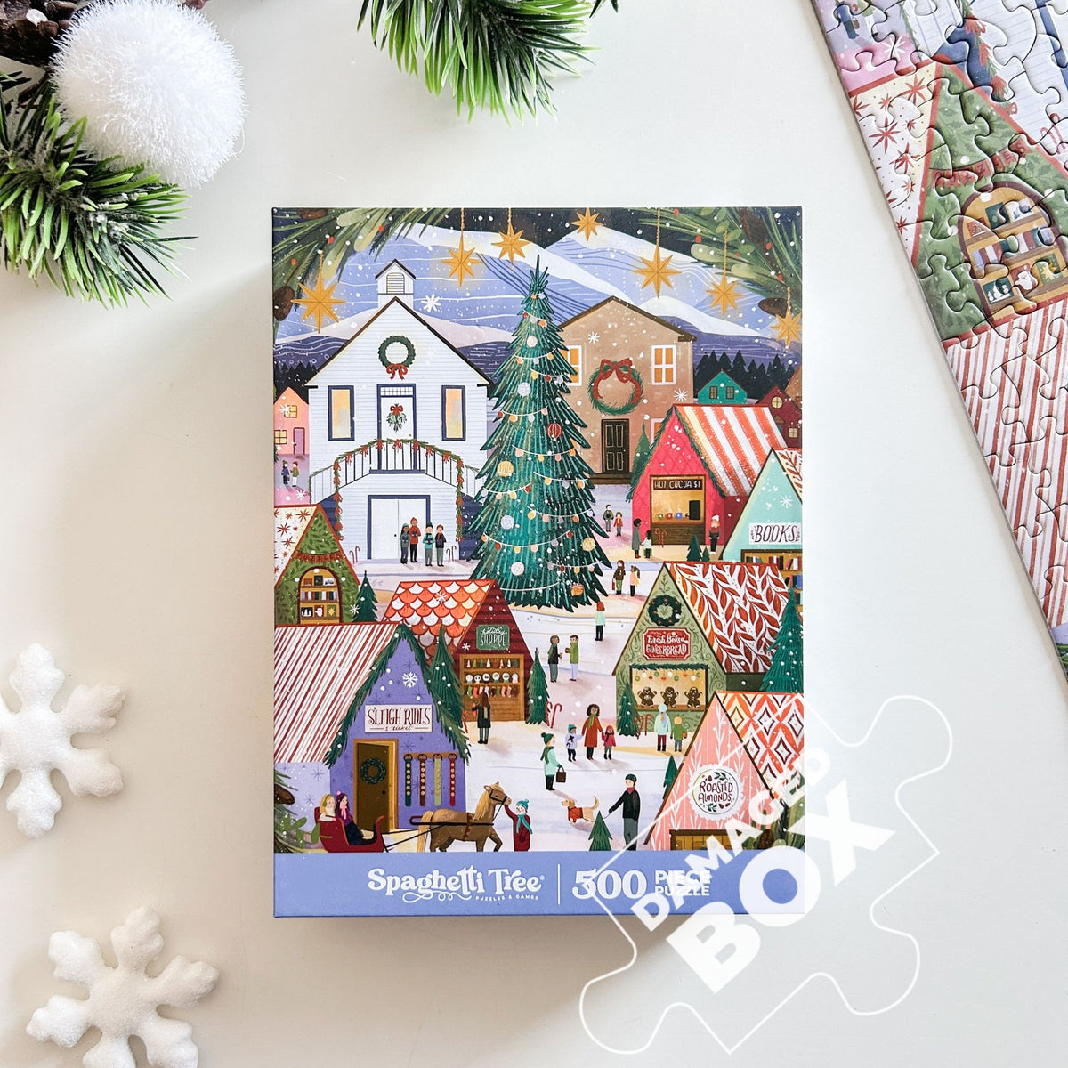 Christmas Market 500 Piece Puzzle*DAMAGED BOX*
