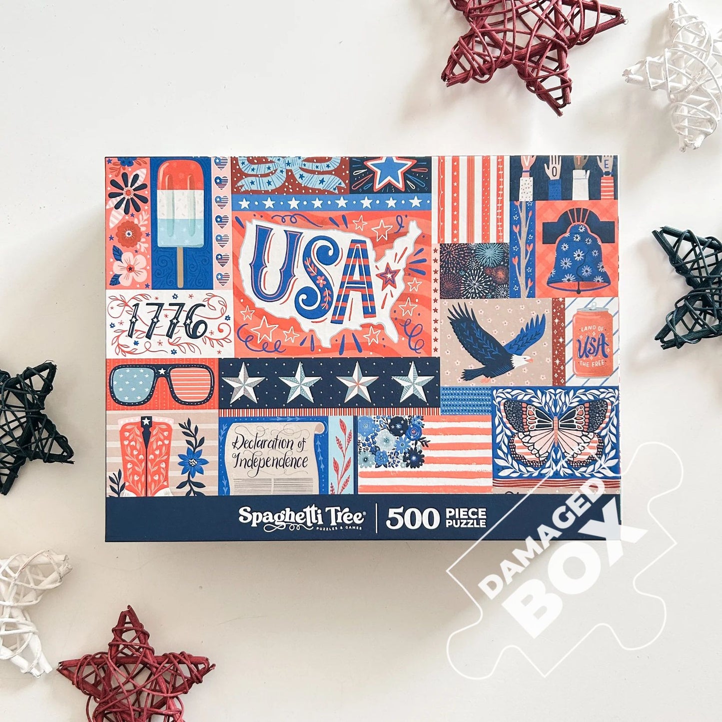 Red, White & Blue 500 Pc Puzzle *DAMAGED BOX*
