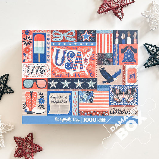 Red, White & Blue 1000 Pc Puzzle *DAMAGED BOX*