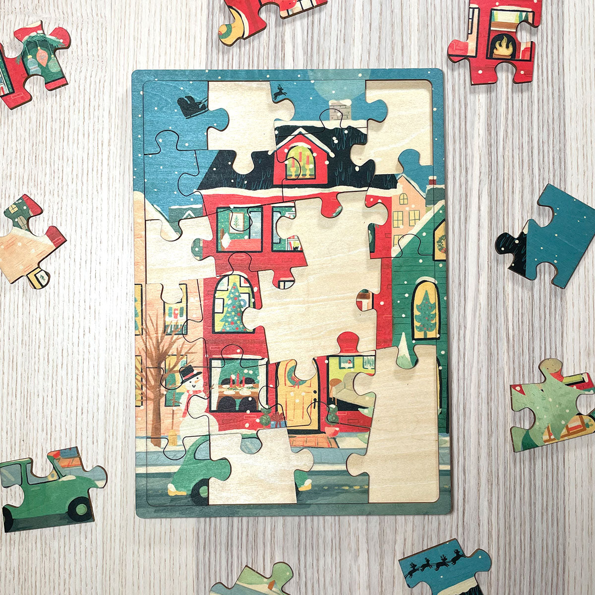 Holiday Home 24 Pc Wood Puzzle